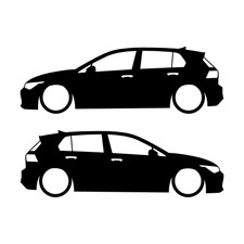 Set Of 2 Lowered Car Decal Stickers For Vw Golf Mk8 Gti Gte Set Of 2 Lowered Car Decal Stickers For Vw Golf Mk8 Gti Gte