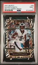 2021 Panini Select 49 Devonta Smith Zebra Prizm Die Cut Psa 9 2021 Panini Select 49 Devonta Smith Zebra Prizm Die Cut Psa 9