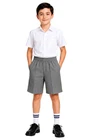 BOYS ALL AROUND FULL ELASTICATED PULL UP SCHOOL SHORTS NO HOOK CLIP UNIFORM SIZE