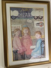 antonio bueno “le Sorelline “ 50x70 Ottima Con Cornice Anni60’ Da Collezione