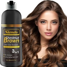 BROWN Hair Dye Shampoo 3 IN 1- Grey Coverage in Minutes, Instant Coloring