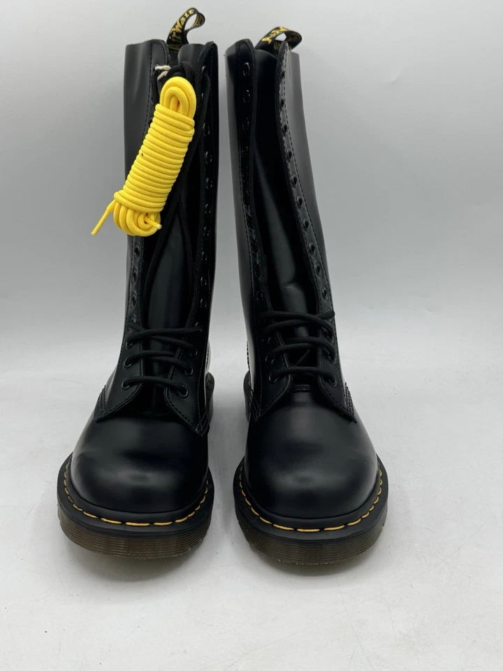 Dr Martens 1914 Smooth Leather High Lace Up Boot In Black Women’s Size 6 - Image 2 of 4