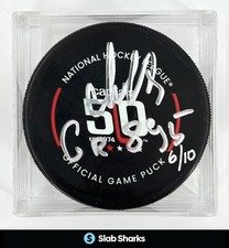 ALEXANDER OVECHKIN AUTO INSCRIBED OFFICIAL GAME PUCK /10 FANATICS HOLO STICKER