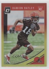 2018 Donruss Optic Rookies Red & Yellow Prizm Damion Ratley #113 0hs3