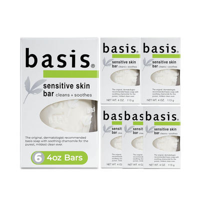#ad Basis Sensitive Skin Bar Soap for Body Hands and Face Unscented Soap Bar for S $15.19