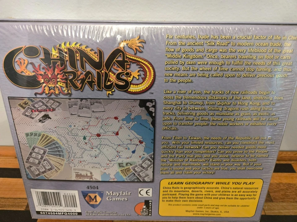 China Rails Board Game 2007 by Mayfair Games 4504 New in Shrink Wrap - Image 2 of 2