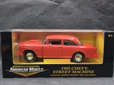 Ertl American Muscle 1955 Chevy Street Machine Orange Gasser 1:18 Diecast Car