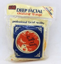 Vintage Nens Deep Facial Cleansing Sponge NOS 2 in Package