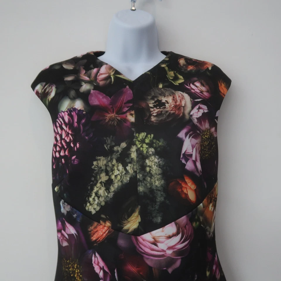 Vestido Vaina Floral Ted Baker Talla 3 (US 6-8) Boda Evento Invitado Formal Elegante Foto 3 de 4
