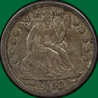 1853 Arrows Seated Liberty Dime Almost Uncirculated AU Coin #33213