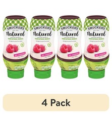 4 pack Smucker's Natural Red Raspberry Squeezable Fruit Spread, 19 Ounces