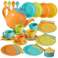Kids Kitchen Accessories and Tea Set for Toddlers 3-5, Play Dish Kitchen Toy