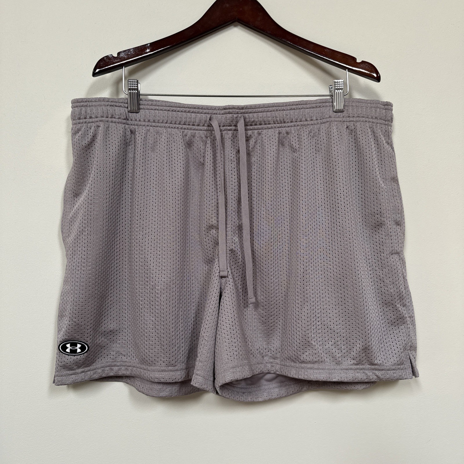 NWT Under Armour UA Basketball Shorts Retro 5” Loose Fit Tetra Grey Men’s 2XL