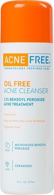 AcneFree Acne Oil Free Cleanser Benzoyl Peroxide 2.5 8 Fl Oz