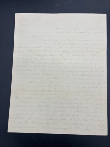 1863 Civil War Surgeon Benjamin Rohrer Describes Battle of Gettysburg Wounded