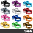 Peaty's Monarch Grip Lock Rings (Pair) - 8mm Slimline Clamp, Aluminium