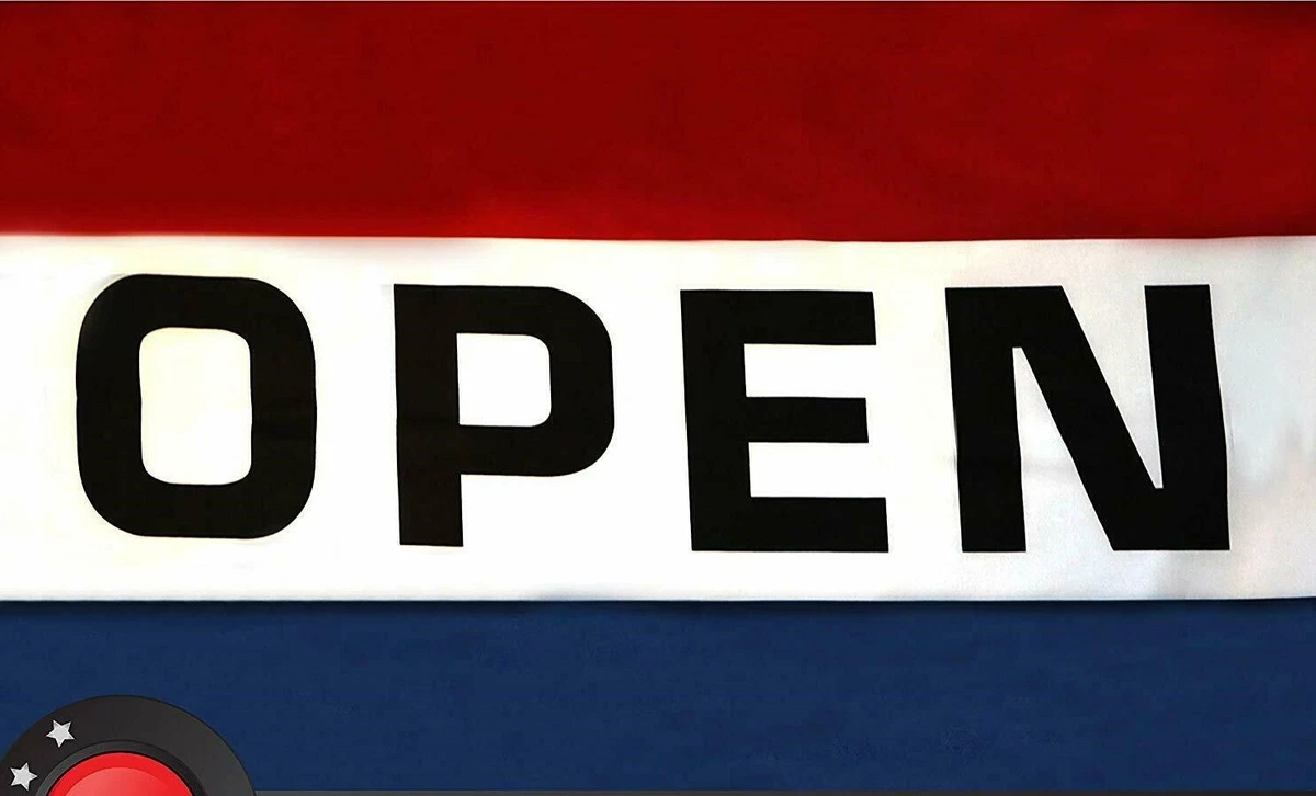 Trade Winds Printed Banner 3'x5' Vertical OPEN Flag - Business Store Advertising Banner, Restaurant Sidewalk Sign OPEN Vertical Banner Flag - Foto 11