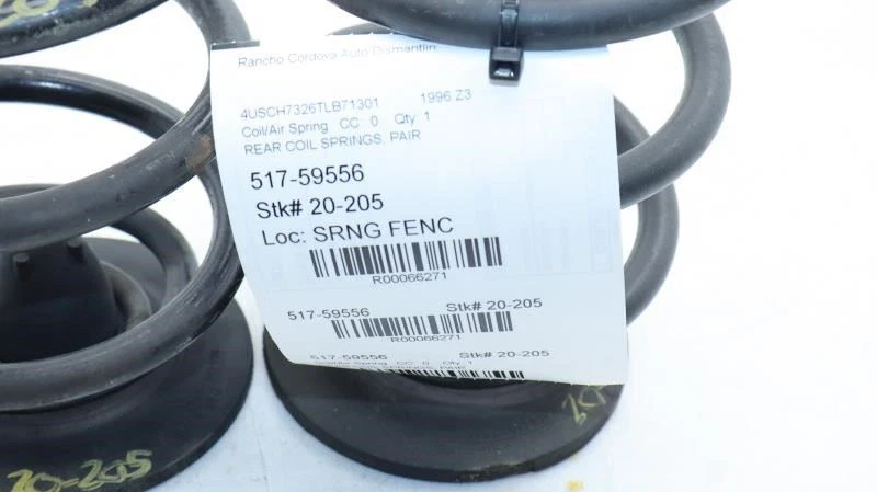 Par de muelles helicoidales traseros izquierdo/derecho para BMW Z3 66271 96-98 Foto 2 de 4