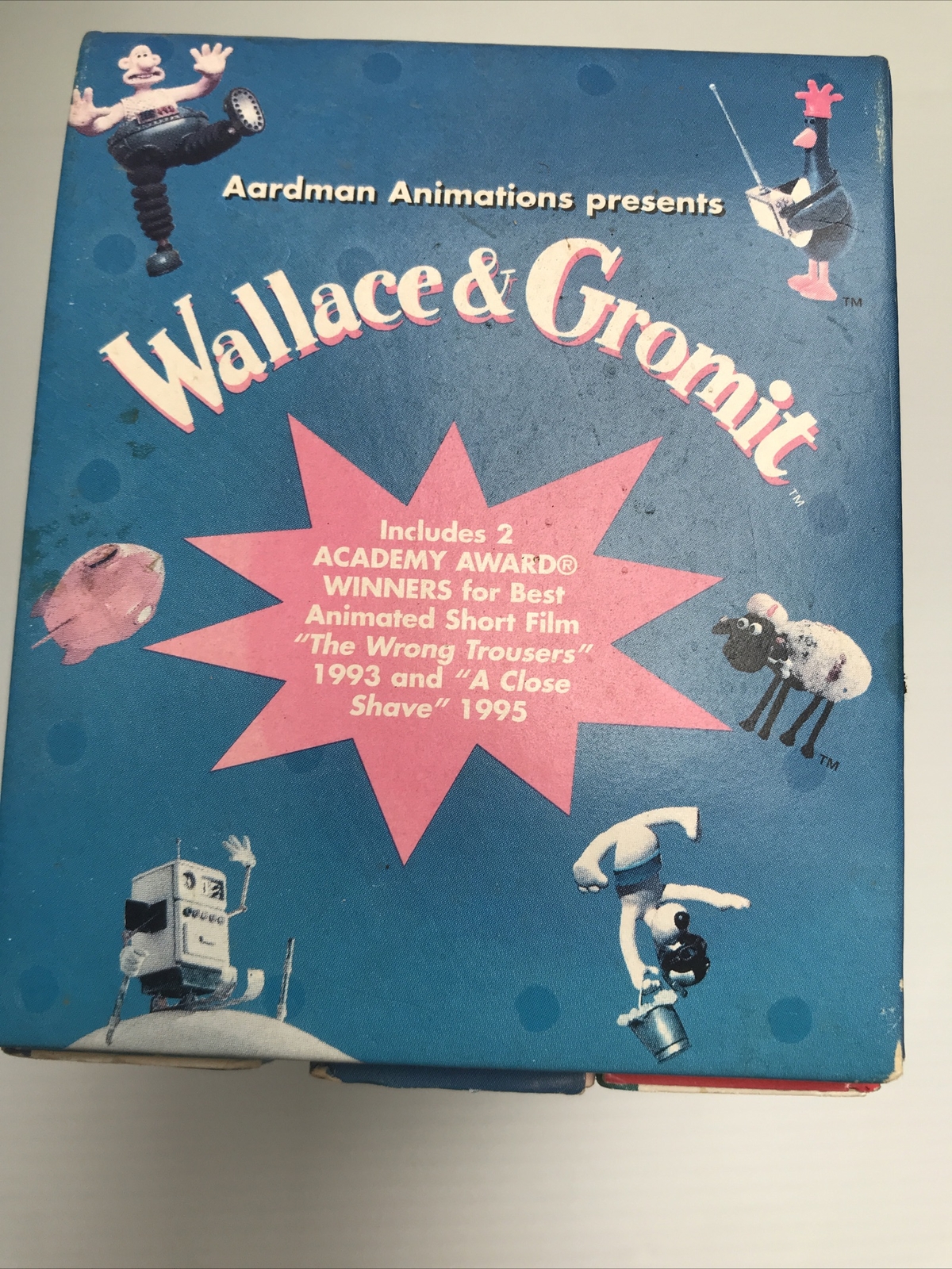 Wallace and Gromit 3 VHS Tape Boxed Set Shave, Trousers, Day Out. BBC