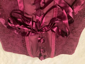 Purple Plum Older Sexy Floral 14/16 Padded Cacique Strapless Bustier Corset