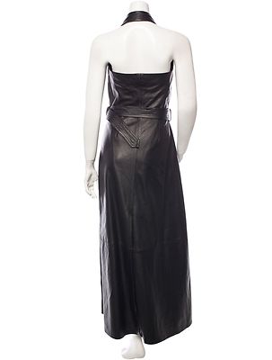 GORGEOUS NEW $6,500 SOLD OUT BURBERRY BLACK LEATHER HALTER DRESS | eBay