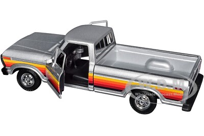 1979 FORD F-150 CUSTOM PICKUP SILVER 1/24 DIECAST MODEL CAR BY