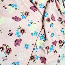 Butterflies flowers ITY Pink fabric 3.875 yds X 56"