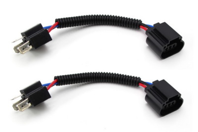 Xotic Tech H4 9003 To H13 9008 Pigtail Headlight Conversion Harness – Plug-N-Play For Ford Dodge GMC
