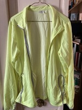 Danskin Now dayglow yellow women's zip up jacket size 2XL