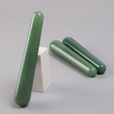 #ad Natural Jade Stone Gua Sha Tools Acupoint Stick Acupoint Pressure Massage Tool $16.99