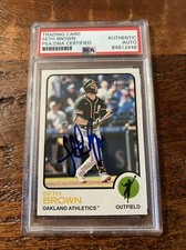 Seth Brown IP Signed Topps Heritage Card PSA DNA Coa Slabbed Autographed A’s