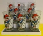 8 vintage - Woody Wood Pecker juice glasses