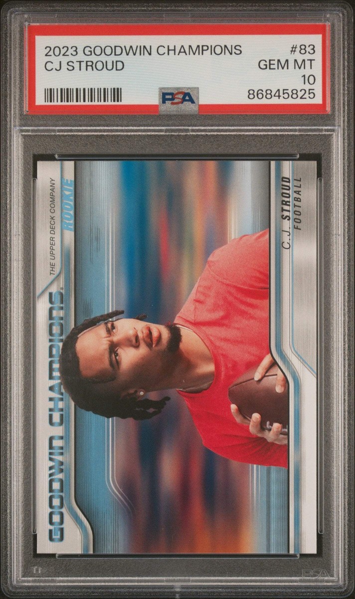 psa graded football cards for sale Graded 2023 Upper Deck Goodwin Champions CJ Stroud #83 RC Football Card PSA  10