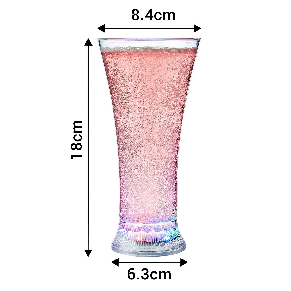 Image 51 - 2 Flashing Water Activated LED Glasses Glowing Liquid Tumbler Light Up Party