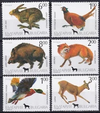 Bulgaria 1993 Fauna, Birds, Animals 6 MNH stamps
