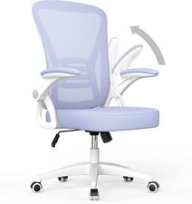 Ergonomic Office Chair, Mid Back Desk Chair with Adjustable Height, Flip-Up Arms