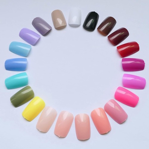 576pc Square Press on Nails Medium Tapered Square Fake Nails Full Cover Gel G - Picture 5 of 11