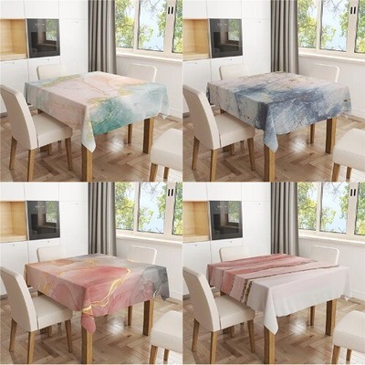 Marble Series Tablecloth Table Dustproof Cover Heat Resistant Multiple Sizes