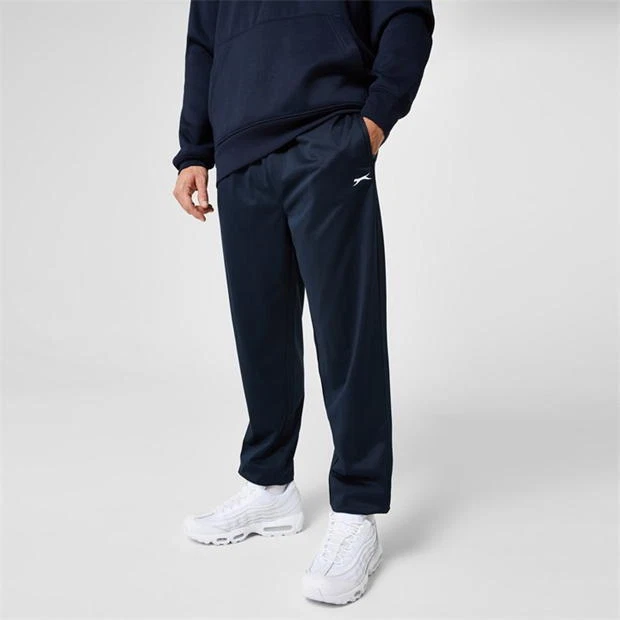 Slazenger Zip Pocket Open Hem Poly Pant Tracksuit Bottoms Jogging Pant XS - 4XL