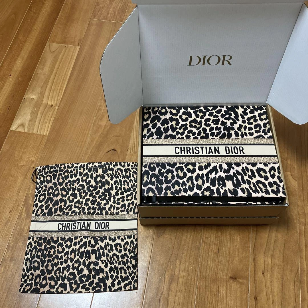 Christian Dior Mitzah Collection Leopard Gift Box & Drawstring Bag 14453