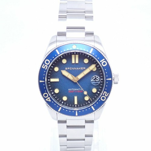 Spinnaker Croft SP‑5100‑22 Automatic Men’s Diver Watch Blue Dial Stainless Steel