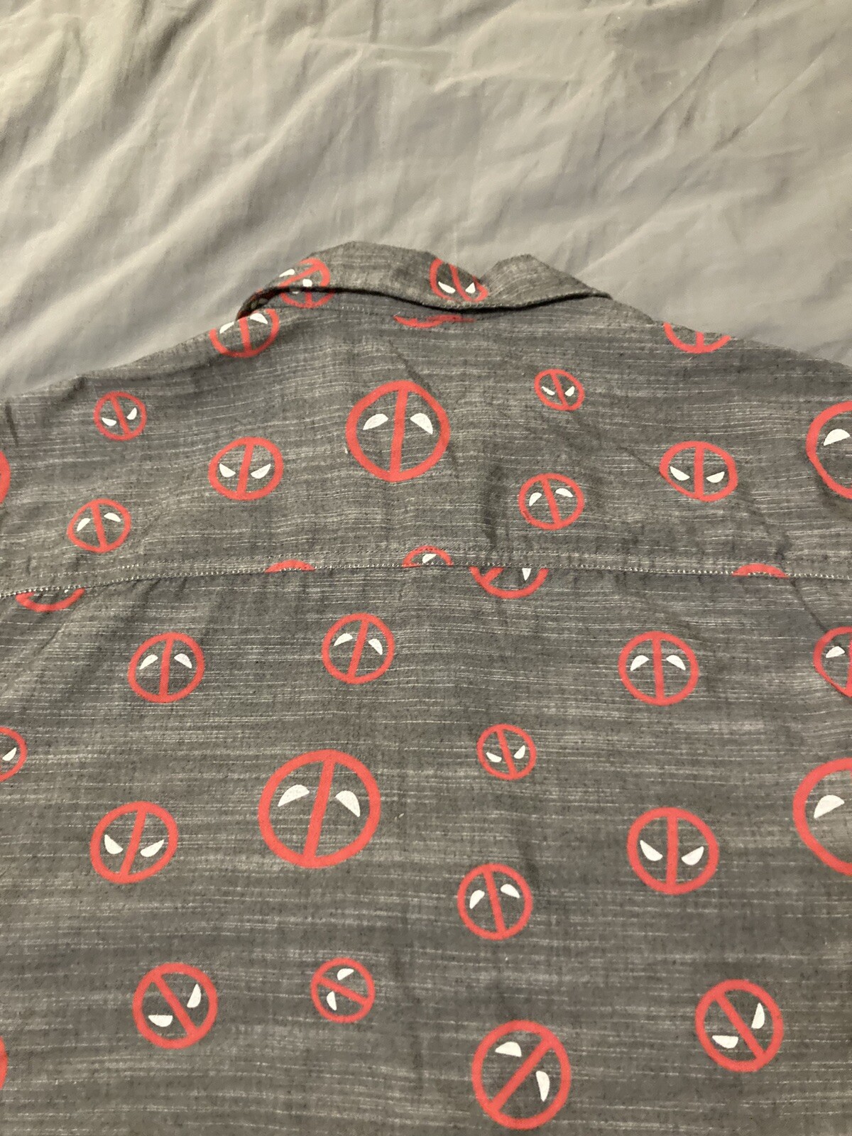 Marvel Deadpool Button Down Dress Shirt Short Sle… - image 10