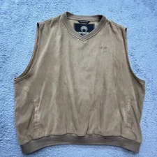 Weatherproof Golf Sweater Vest 2XL Pullover Sweatshirt Beige w/ Pockets