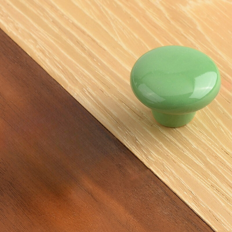 4Pcs 32mm Round Ceramic Drawer Knobs Dresser Pulls Handles Green