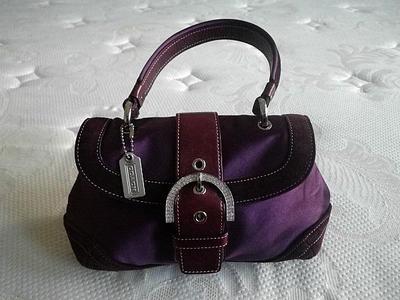 Petit Sac à Main Fourre-tout Violet En Faux Cuir - Occasion - Parfait Quotidien