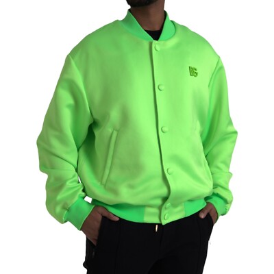 ☆Dolce&Gabbana☆Sale!! ツイードジャケット上下セット♪ IT42 DOLCE & GABBANA Jacket Neon Green Polyester Long Sleeves Men