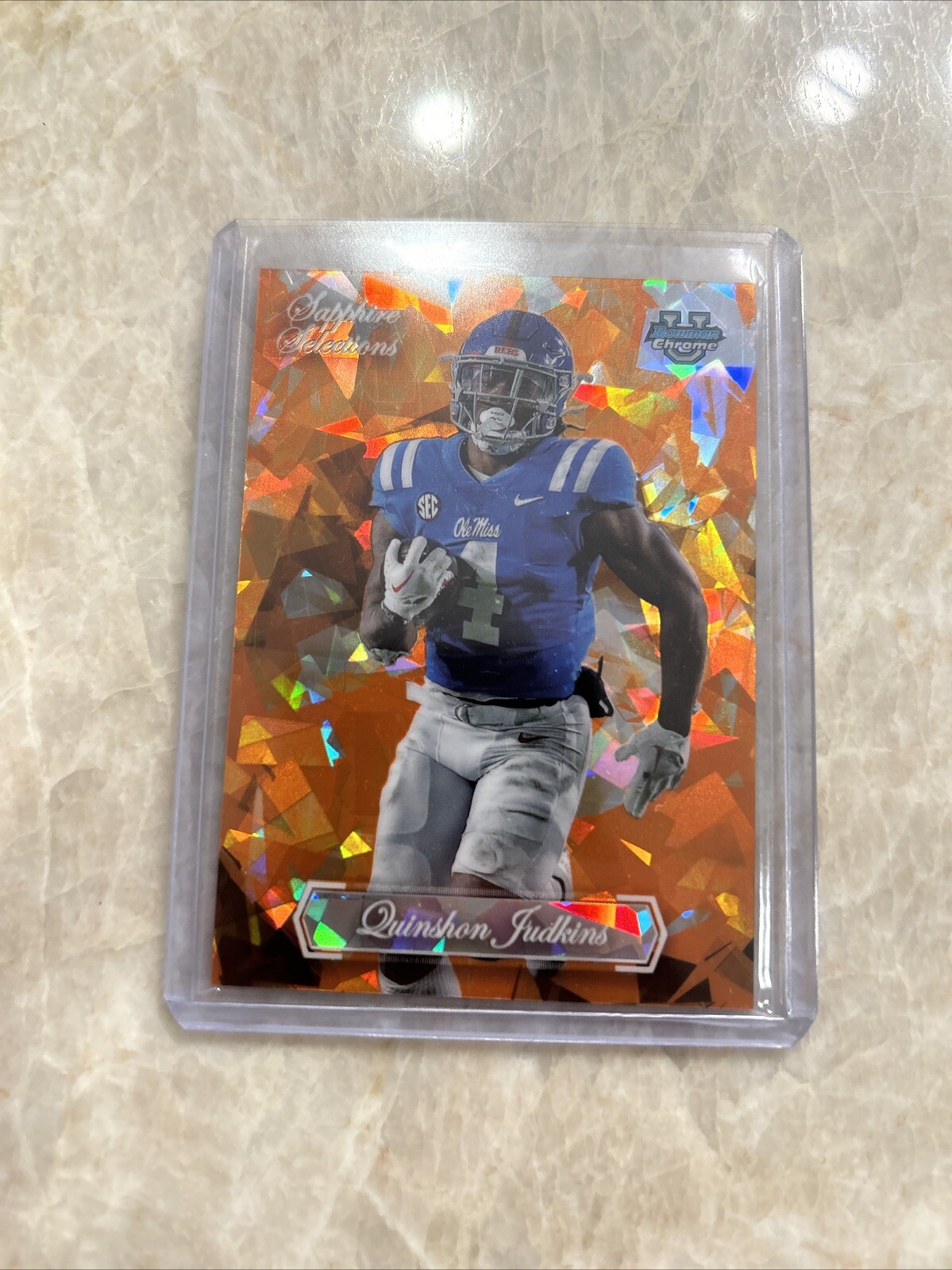 2023 Bowman Chrome University Quinshon Judkins orange Sapphire Selections /25