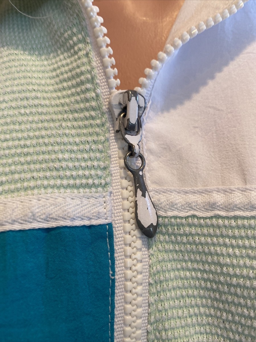 Vintage 80's Teddi Colorblock zip front track jacket Size Petite