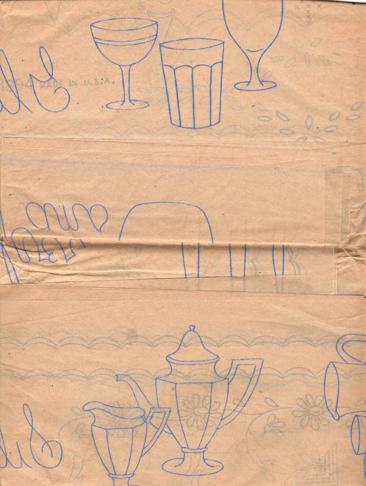 1930s Vintage Walker EMBROIDERY TRANSFER 33 His Hers China & Floral Sprays UNCUT - Image 3 of 3