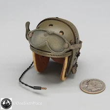1:6 FacePool WWII US  Tank Loader "Coon Ass" Helmet w/ Goggles 12" Figures